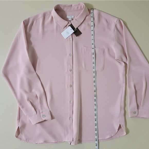 J. Jill Rosewater Pink Button-Down Long Sleeve Blouse - Picture 5 of 14